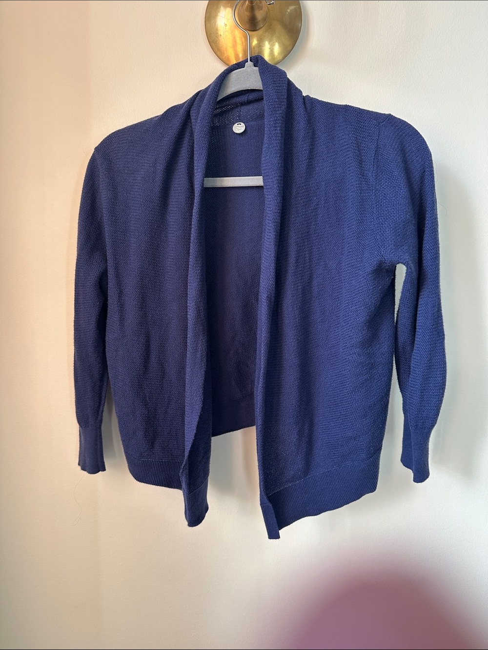 Margaret O'Leary Deep Blue Open-Front Cardigan